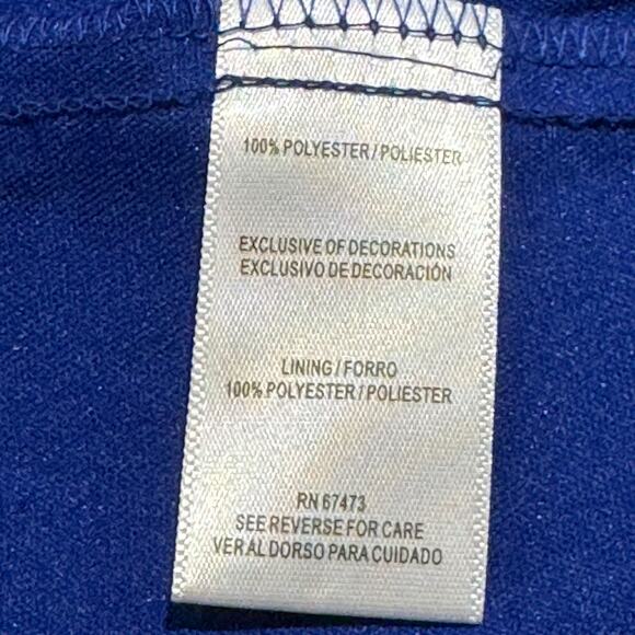 Danny and Nicole Sleeveless Scallop Dress Cobalt Blue 16 - Picture 6 of 6